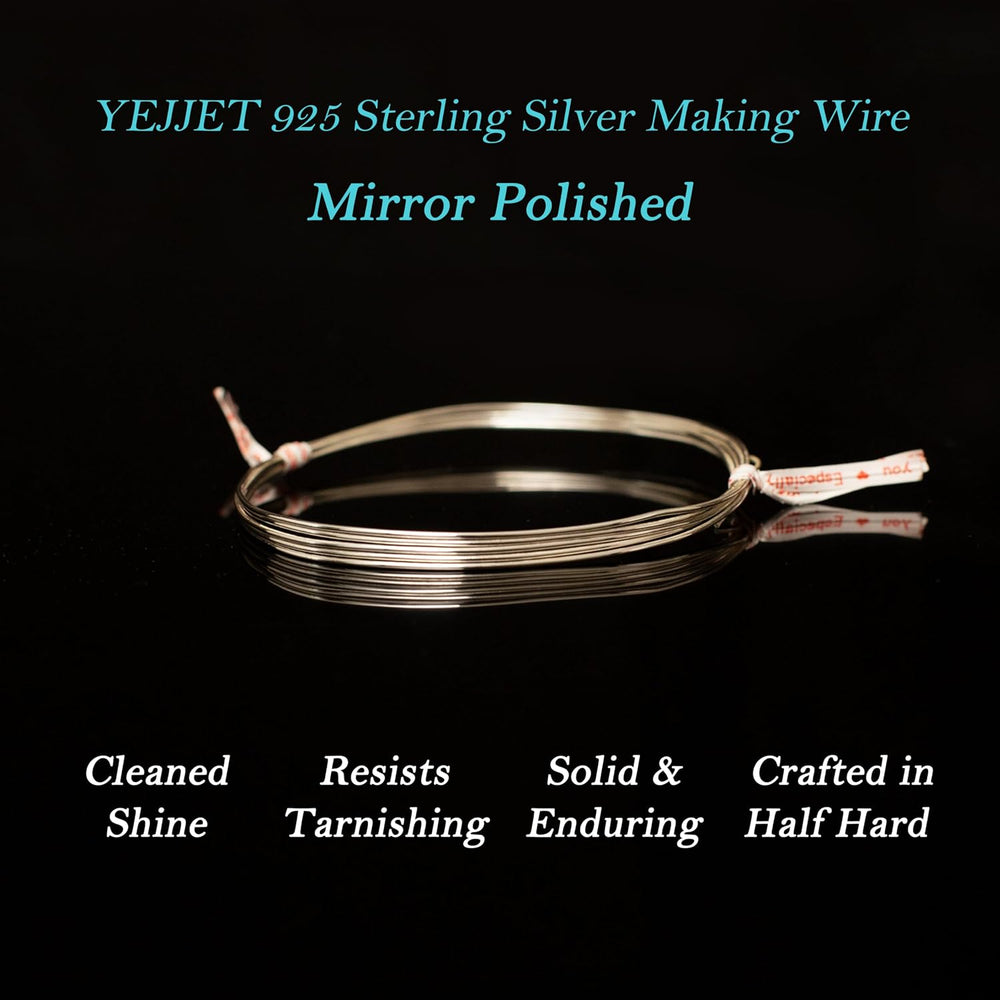 925 Sterling Silver Wire for Jewelry Making Wire 18 Gauge Half Hard Round Mak...