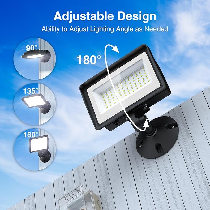 Onforu 65W LED Flood Lights Outdoor with Knuckle Mount, 7800LM Super Bright G...