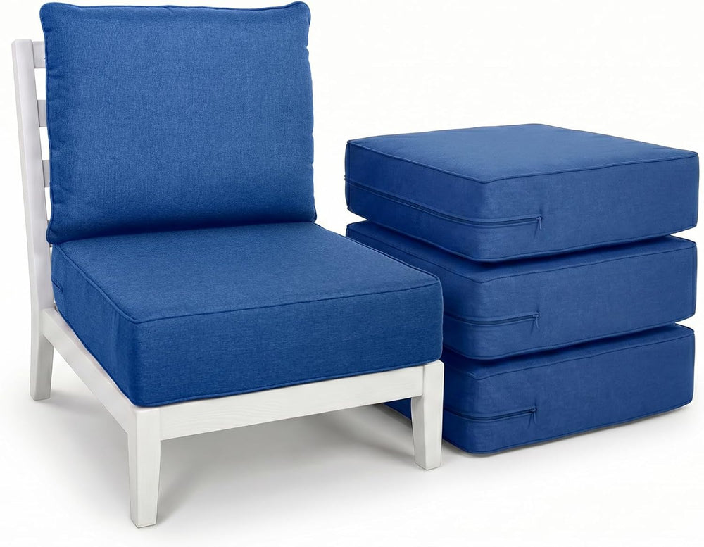 Luxury Outdoor Seat Cushion Set-22 x 24 x 6 Inch Outdoor Chair Cushions with ...