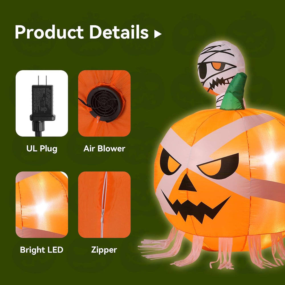 Halloween Pumpkin Inflatables 4FT Outdoor Yard Decor