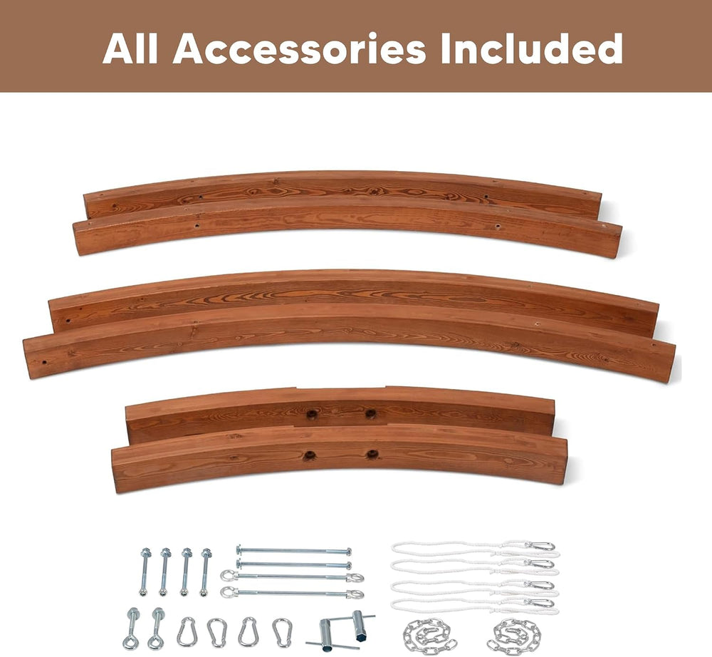 13.5 ft Wooden Hammock Stand Only, 475 lbs Capacity