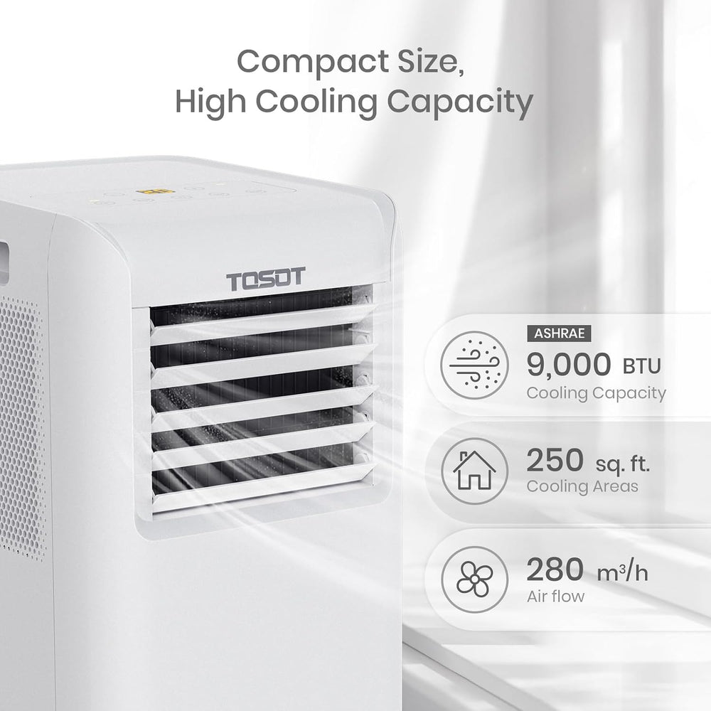 TOSOT 9,000 BTU Air Conditioner Easier to Install, Quiet and 3-in-1 Portable ...