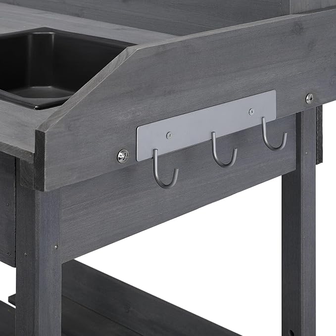 Yaheetech Outdoor Potting Bench Table Potters Benches Garden Workstation for ...