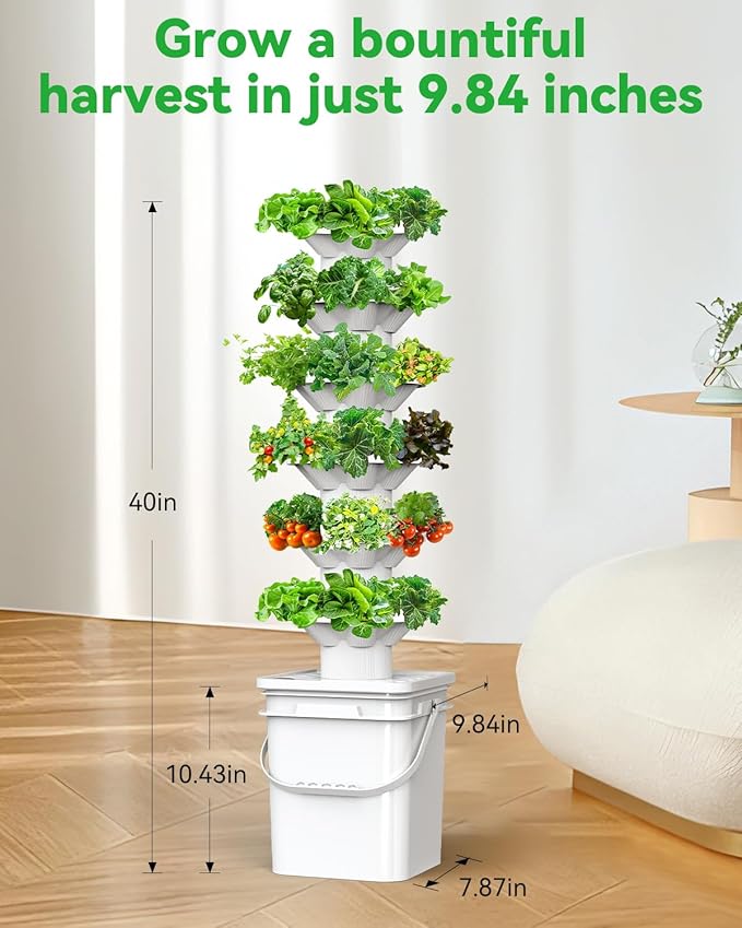Vertical Hydroponics Growing System Kit, Indoor Outdoor Gardening System Kits...