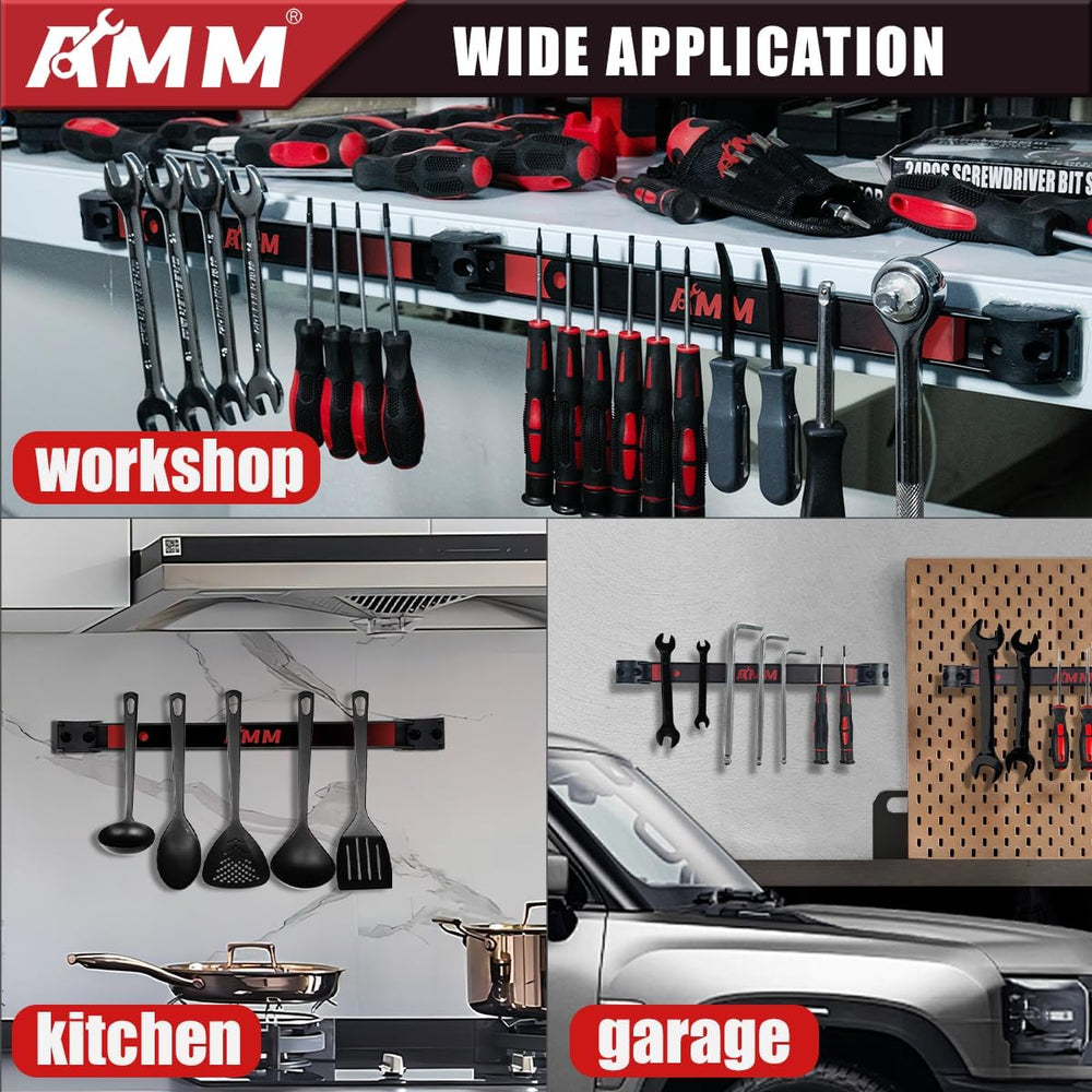 8PCS Magnetic Tool Holder Strip, 12" Heavy Duty Tool Organizer Magnetic ...