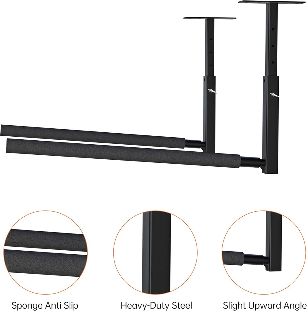 TRUSOON Ceiling Ladder Rack, 150 lbs Garage Storage, Adjustable