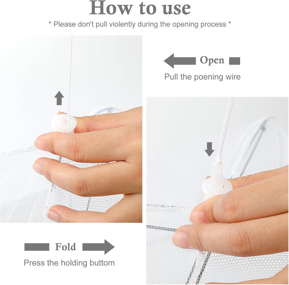 Homealexa 6 Pack Mesh Food Covers Pop Up, Reusable Food Net Covers (1 Extra-L...
