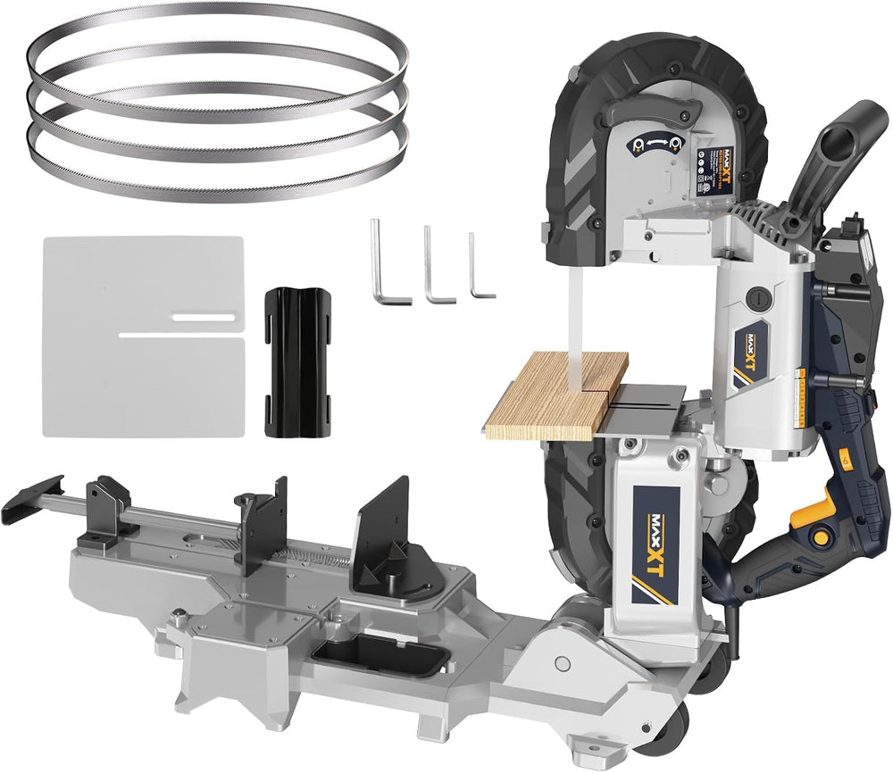 MAXXT 2-in-1 Band Saw with Table Saw Base, 10A 5-Inch Deep Cut Portable Band ...