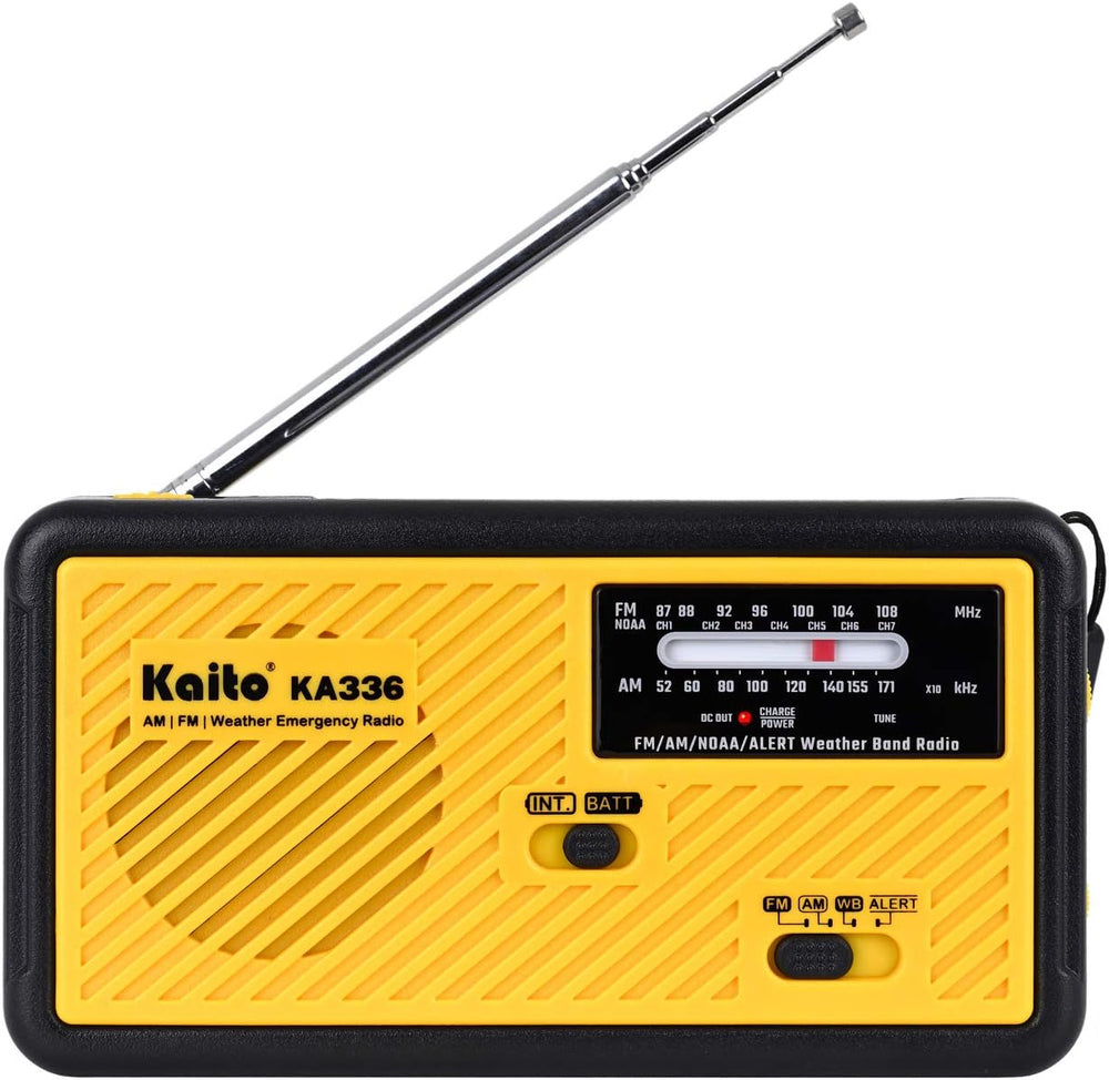 Kaito Voyager ECO Emergency Radio KA336 AM/FM NOAA Weather Alert 5-Way Powere...