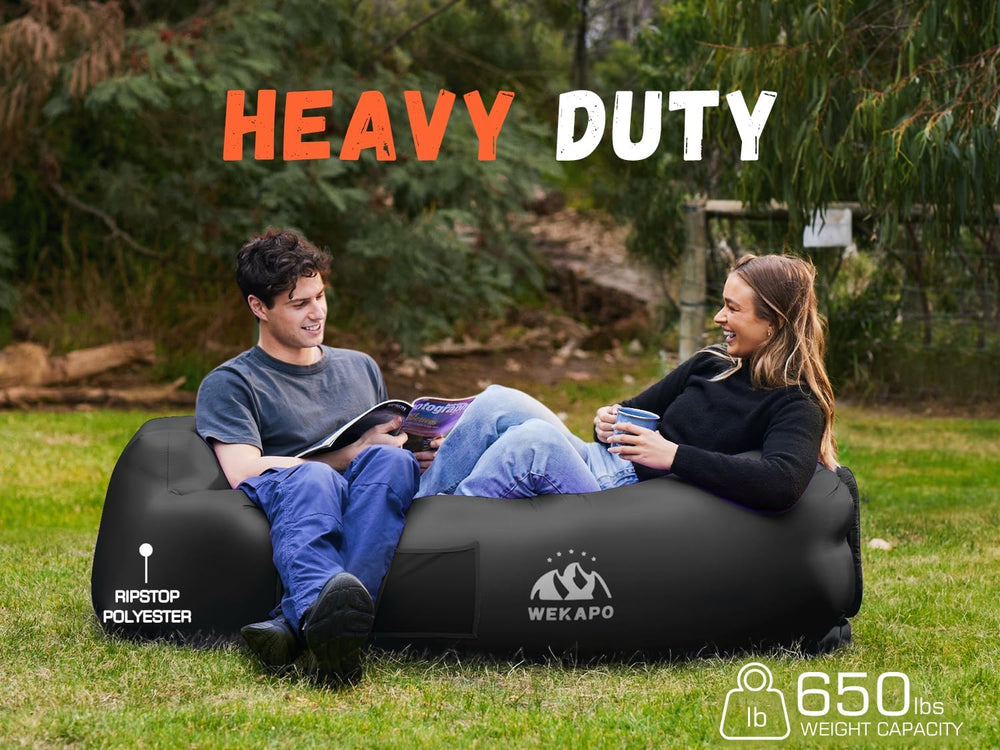 WEKAPO Inflatable Couch Air Lounger Chair - Camping & Beach Accessories, ...