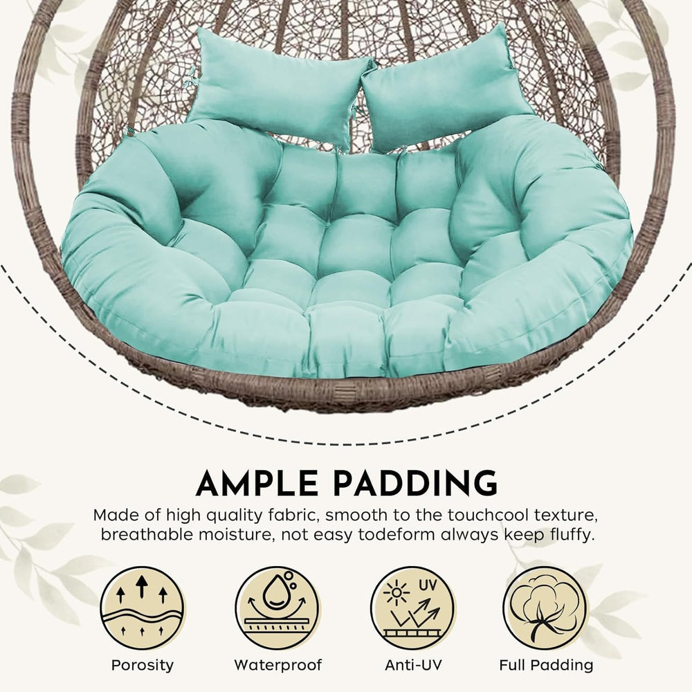 Outdoor Double Egg Chair Cushion Replacement Waterproof