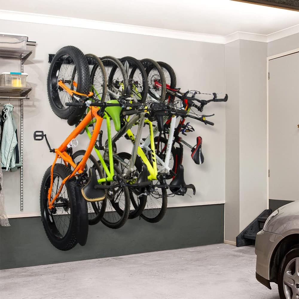 Ultrawall Stainless Steel Bike Storage Rack, Wall Mount 6 Bike Hanger