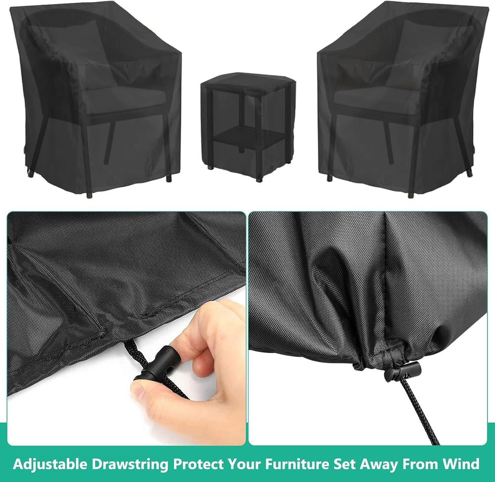 Gasadar Patio Chair Cover - 2 Pack, 32.3"W x 30.3" D x 31.5" H