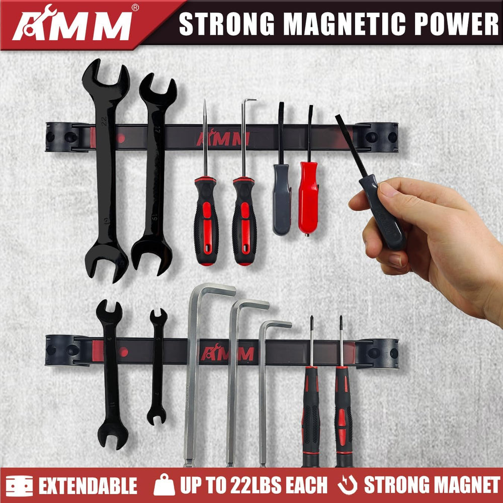 8PCS Magnetic Tool Holder Strip, 12" Heavy Duty Tool Organizer Magnetic ...
