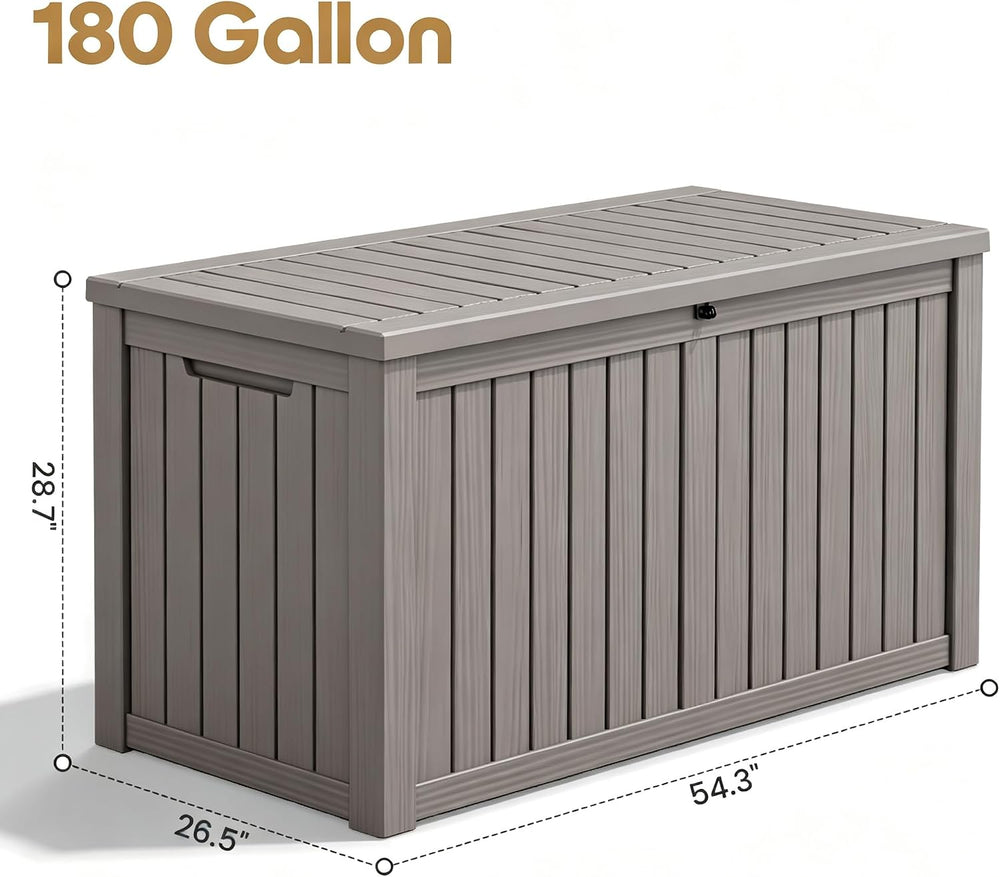 Bifanuo Outdoor Storage Box, 180 Gallon Deck Box Waterproof for Patio
