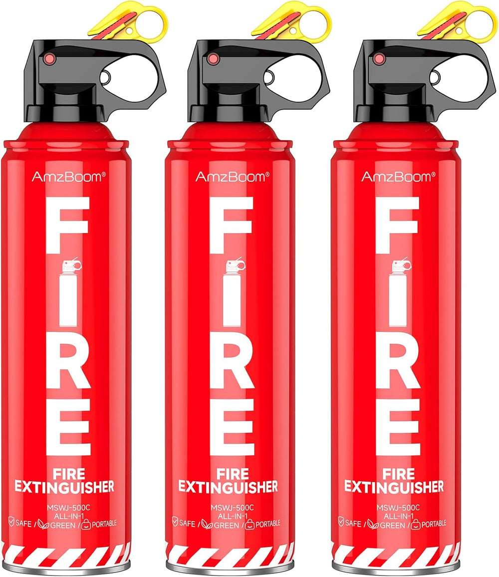 AmzBoom Fire Extinguisher for Home, Car, Kitchen, and Boat 3-Pack, Portable E...