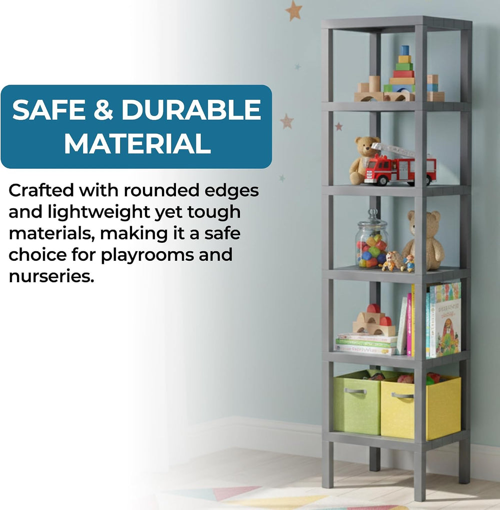 Honey-Can-Do Grey 6-Tier Storage Shelf