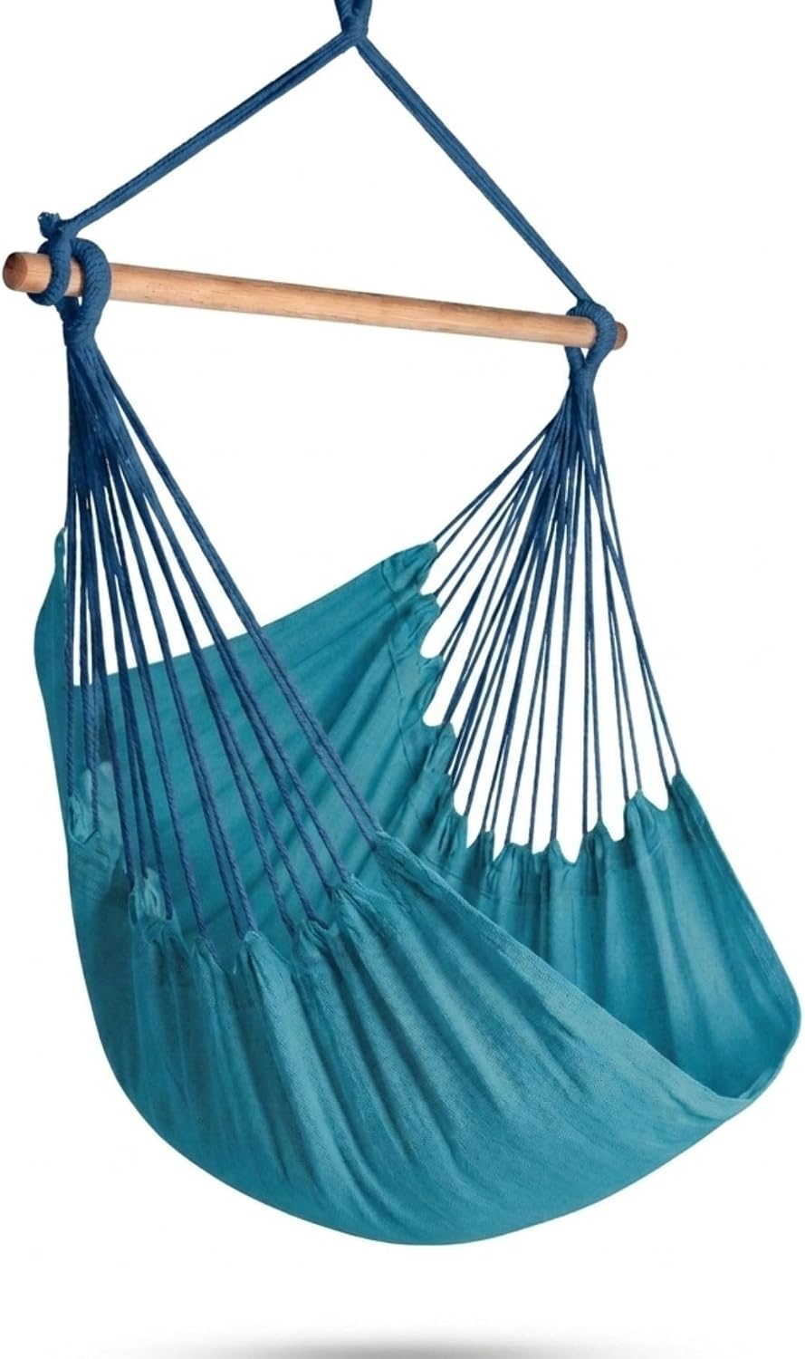 XXL Brazilian Hammock Chair, Blue – 185 x 125 cm Cotton Blend Hanging Chair, ...