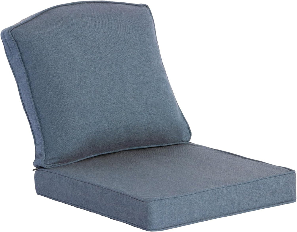 Outdoor Deep Seat Cushions, 20x21.5 Inch, Denim Blue, Set of 2