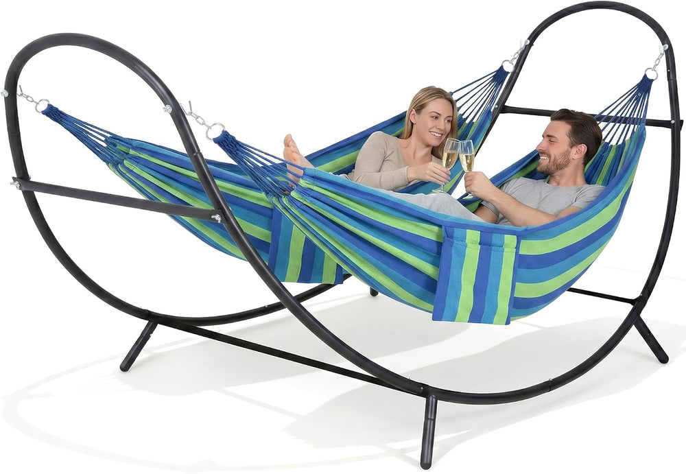SUNCREAT Portable Outdoor Hammock with Stand, Double Hammocks with Stand for ...