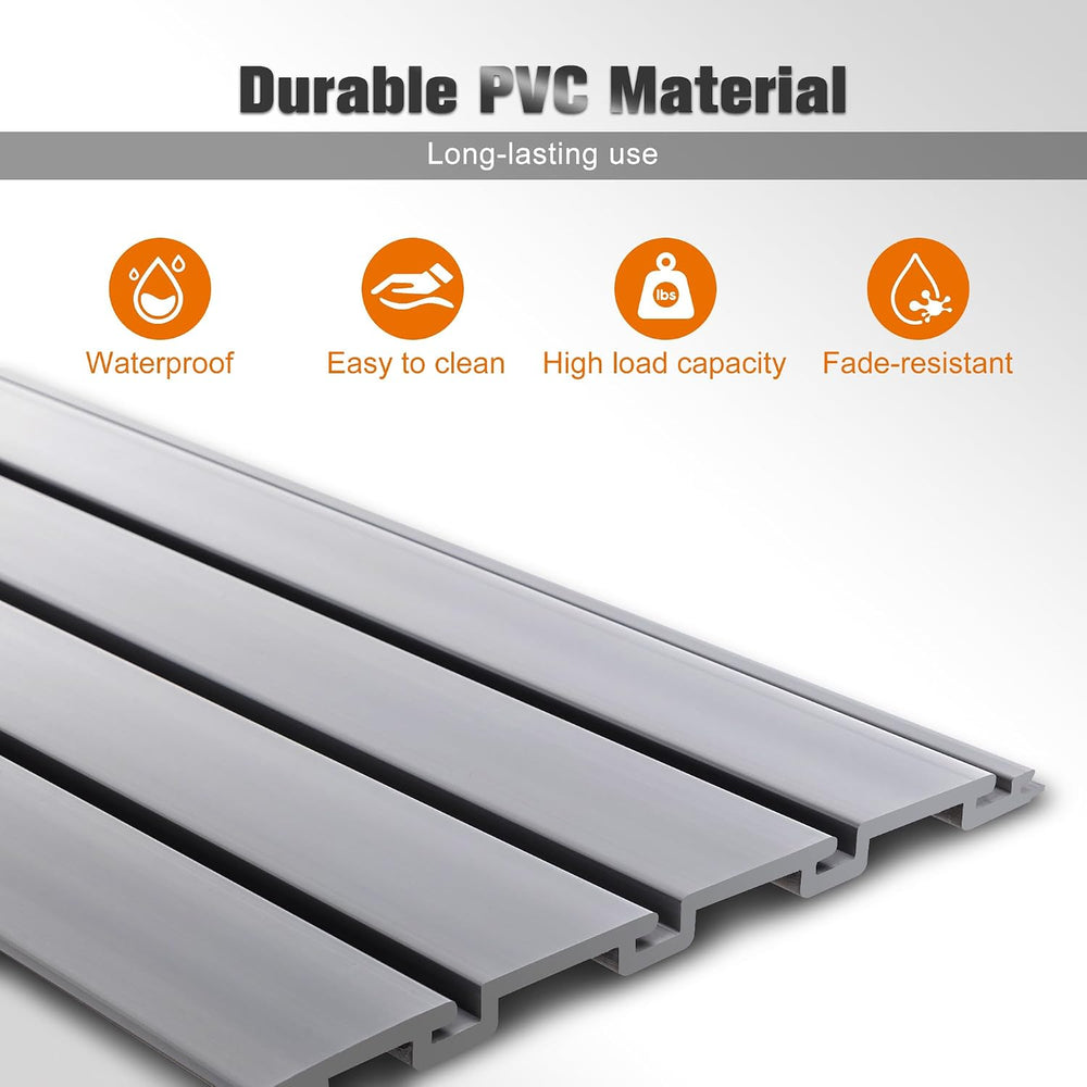 Slatwall Panel 4x8FT, Garage Slat Wall Storage Systems Durable and Sturdy, Ea...