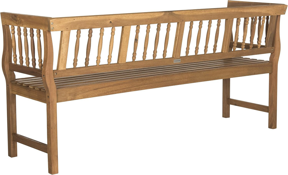 SAFAVIEH Outdoor Brentwood Wood Bench, 72.1" Natural PAT6732A