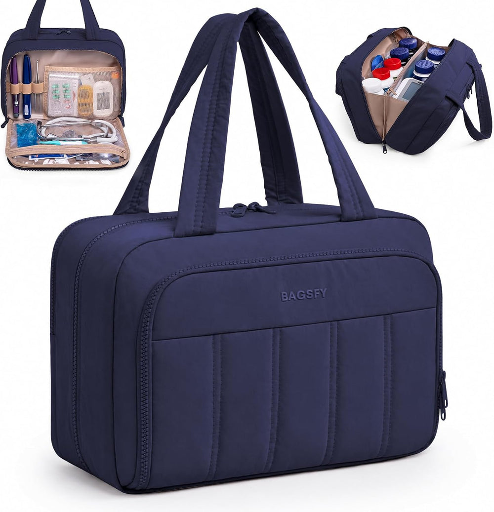 BAGSFY Medicine Kit for Dorm, Travel Medicine Bag with 2 Compartments