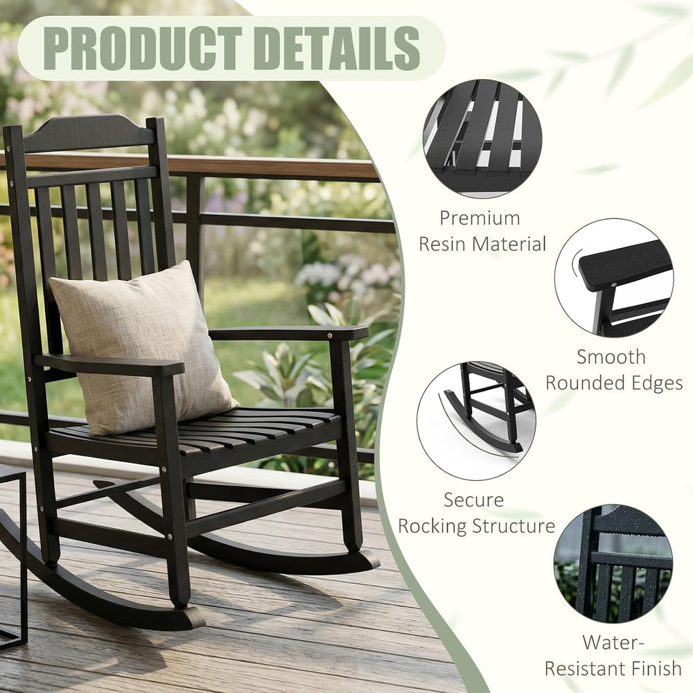 Outdoor Rocking Chair, All Weather Rocking Chair Ergonomic