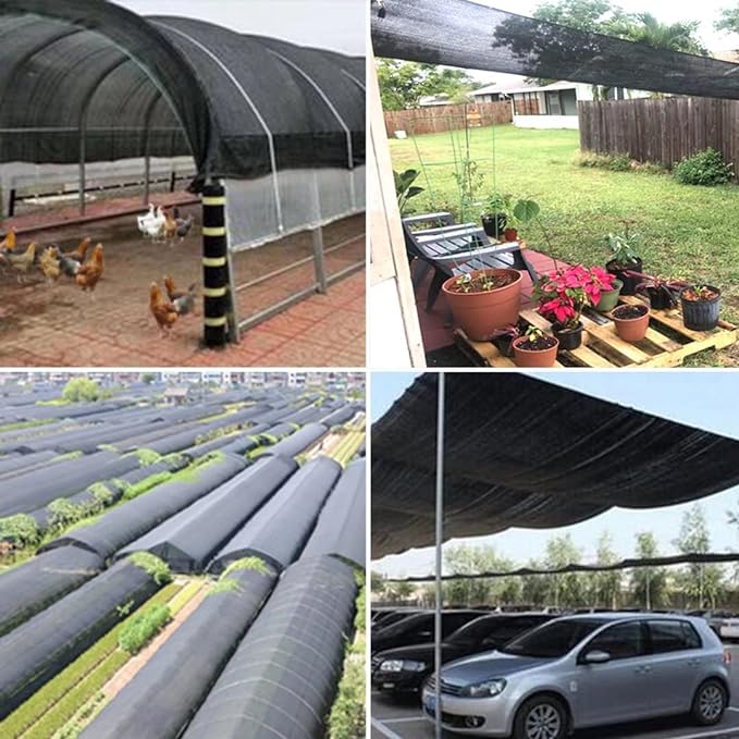 QLOFEI Shade Cloth for Patio, 80-90% Sunblock Sails for Garden Pergola Outdoo...