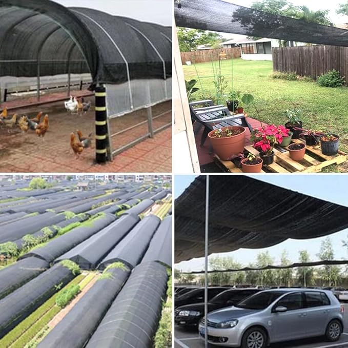 QLOFEI Shade Cloth for Patio, 80-90% Sunblock Sails for Garden Pergola Outdoo...