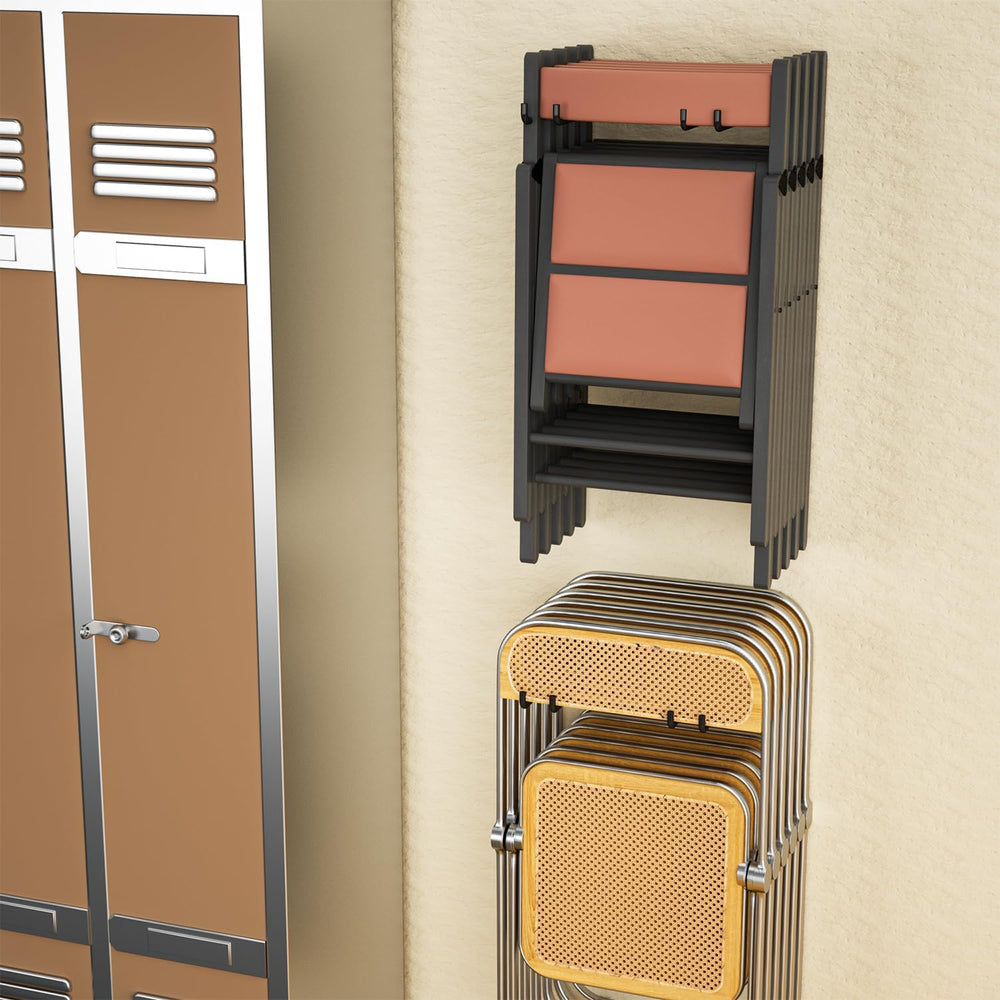 Folding Chair Storage Rack, Garden Tool & Foldable Chairs Organizer Hange...