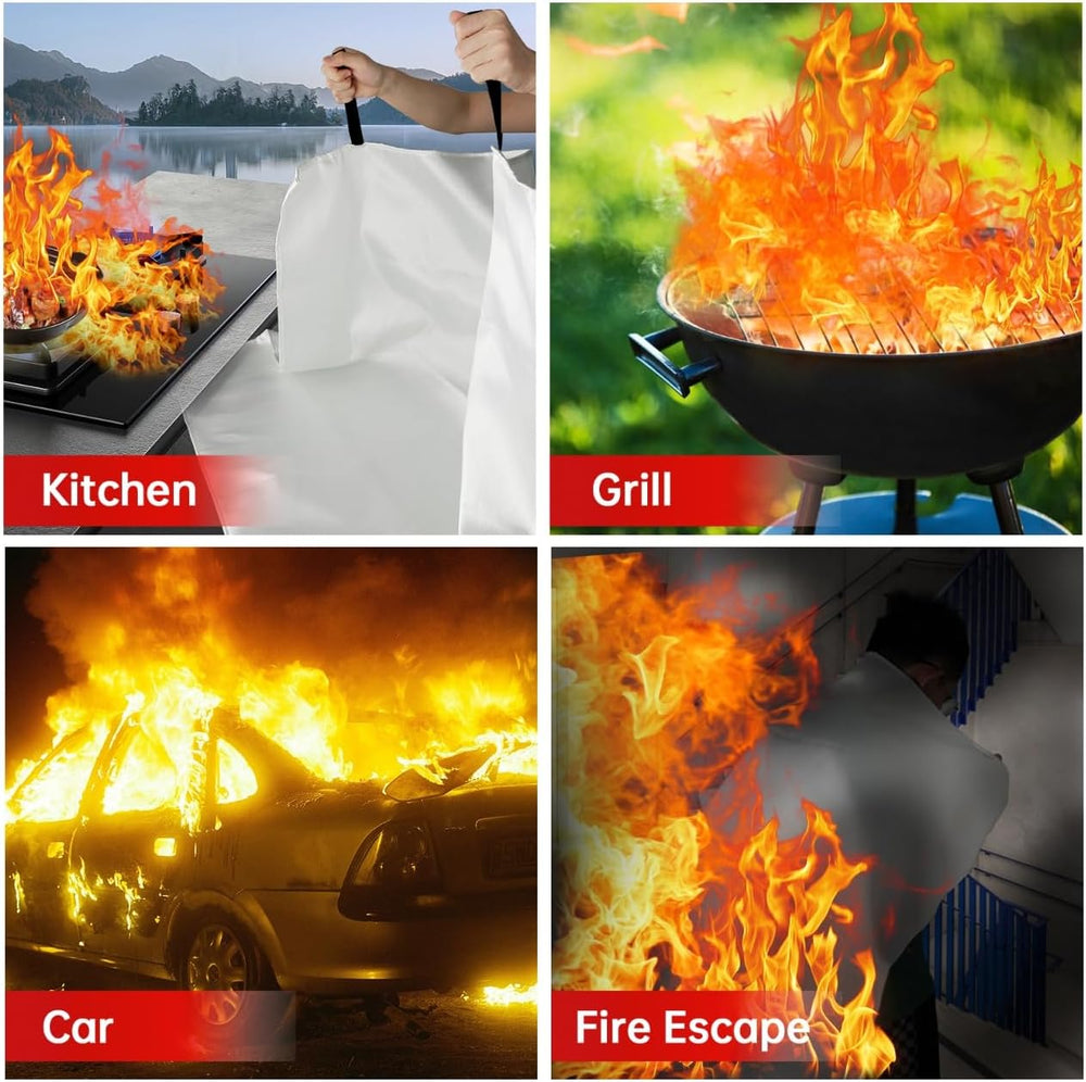 Emergency Fire Blankets for Home and Kitchen,4-Pack 40"x40"