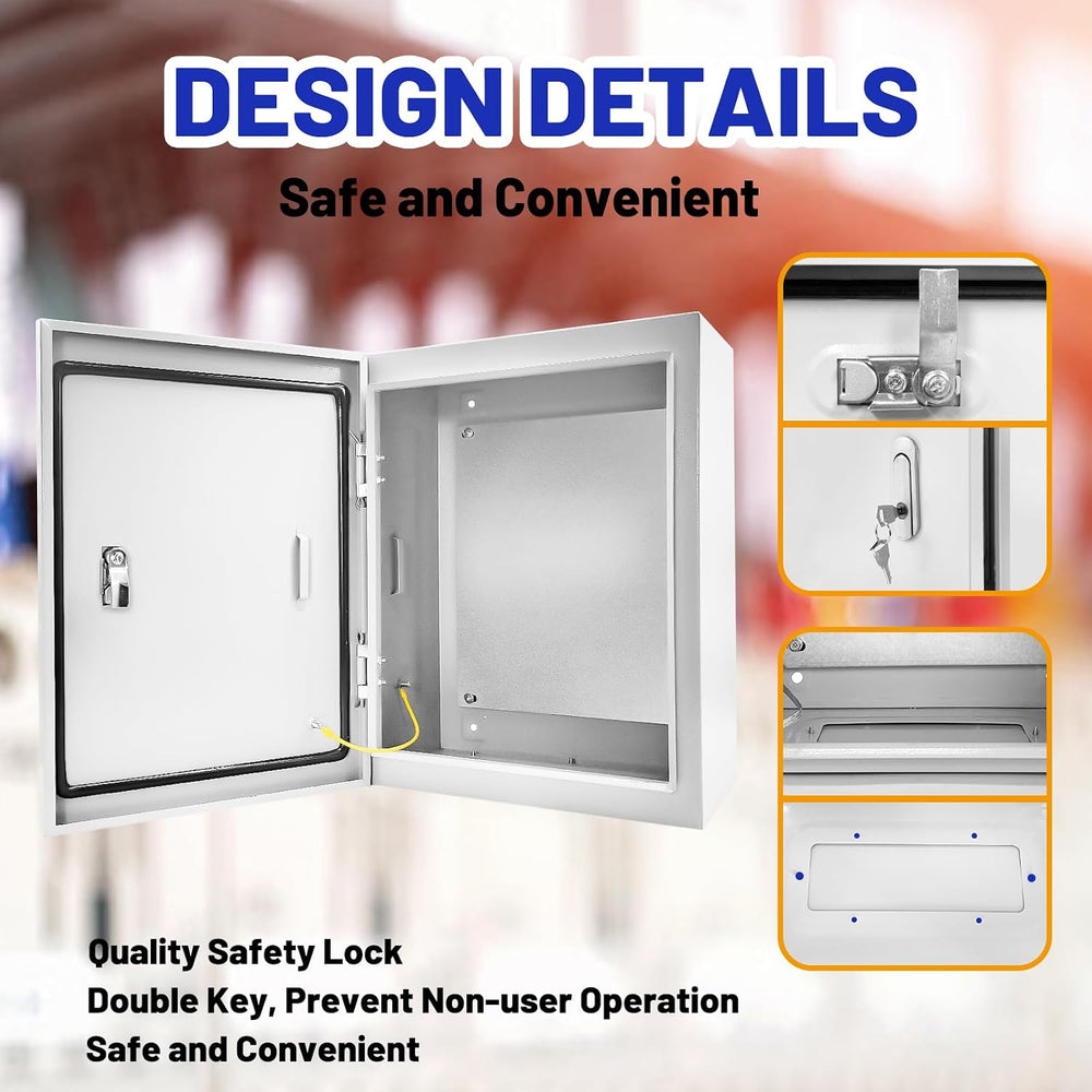 Outdoor Electrical Box 16x12x6 NEMA 4X IP66 Waterproof Junction Box