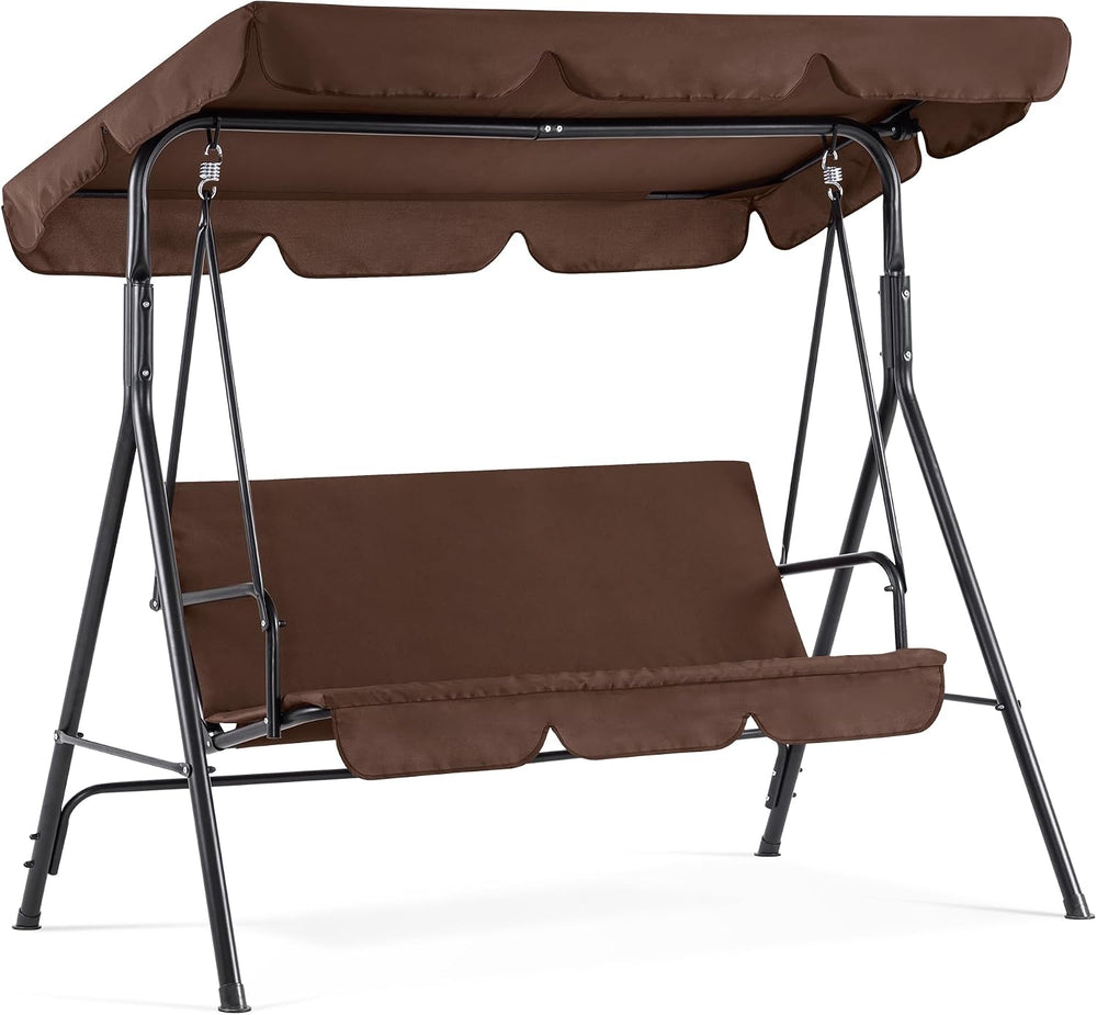 MCombo 2-3 Person Outdoor Patio Swing Chair, Convertible Canopy Hanging Swing...