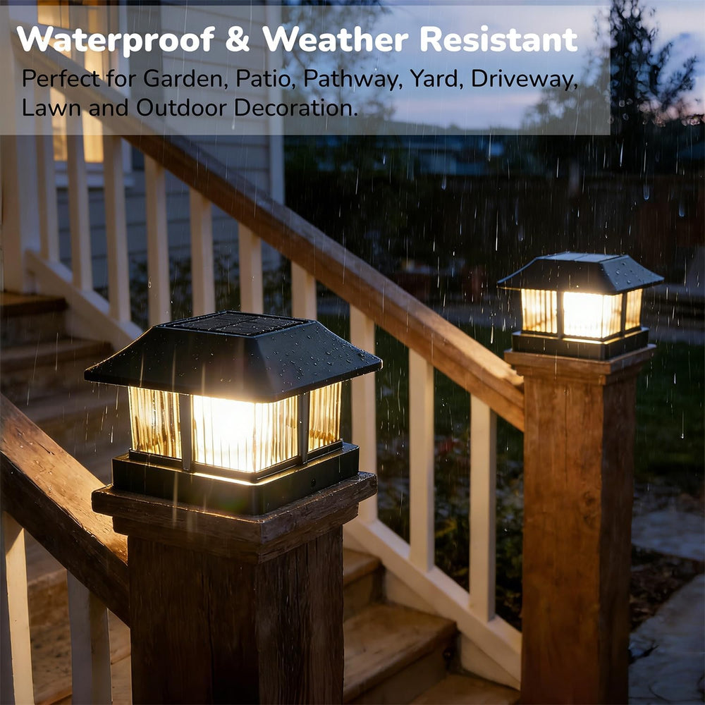 Dynaming 4x4 Solar Post Cap Lights Outdoor with 2 Color Modes, Fence Post Sol...