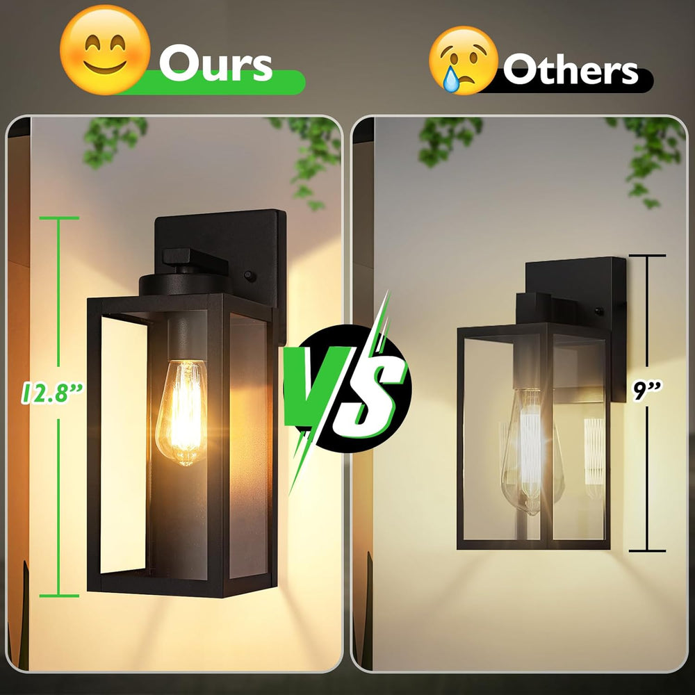 BesLowe Outdoor Wall Light Fixtures, Modern Black Exterior Wall Lanterns