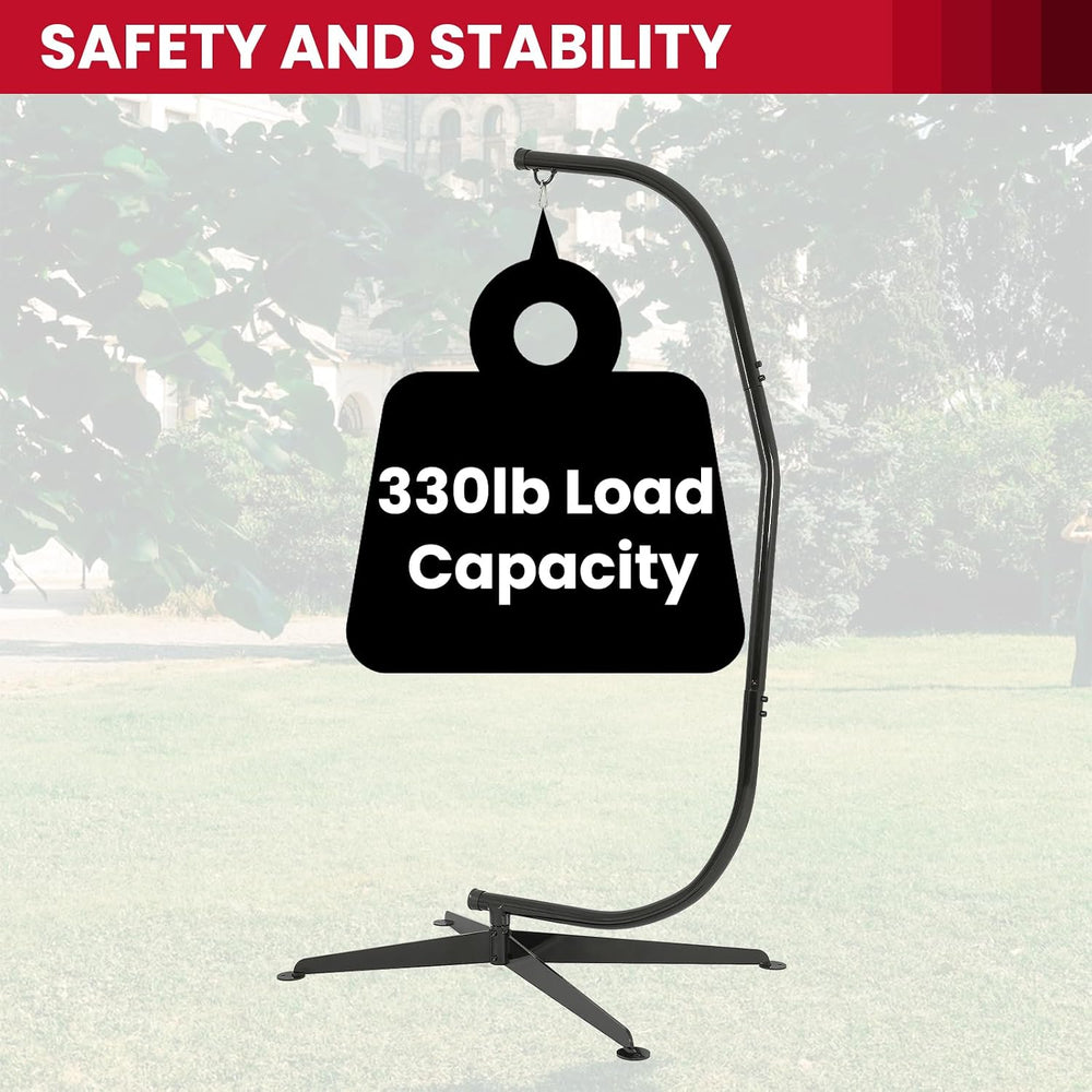 HECASA Hammock Chair Stand Heavy Duty Steel C Chair Stand for Outdoor Indoor ...
