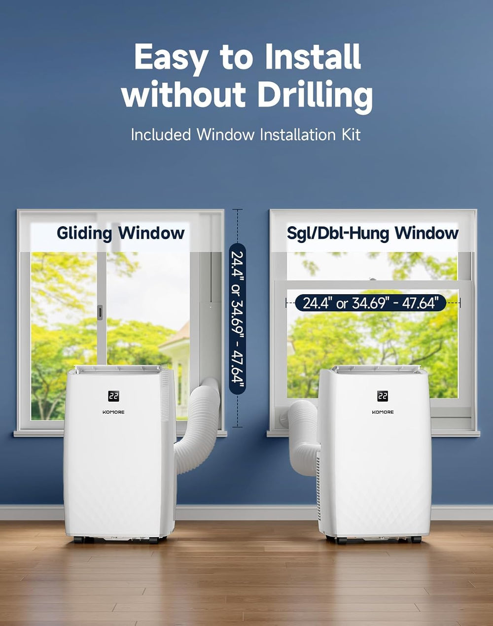 Portable Air Conditioner,14000 BTU up to 750 Sq.Ft 5-in-1Quiet WiFi