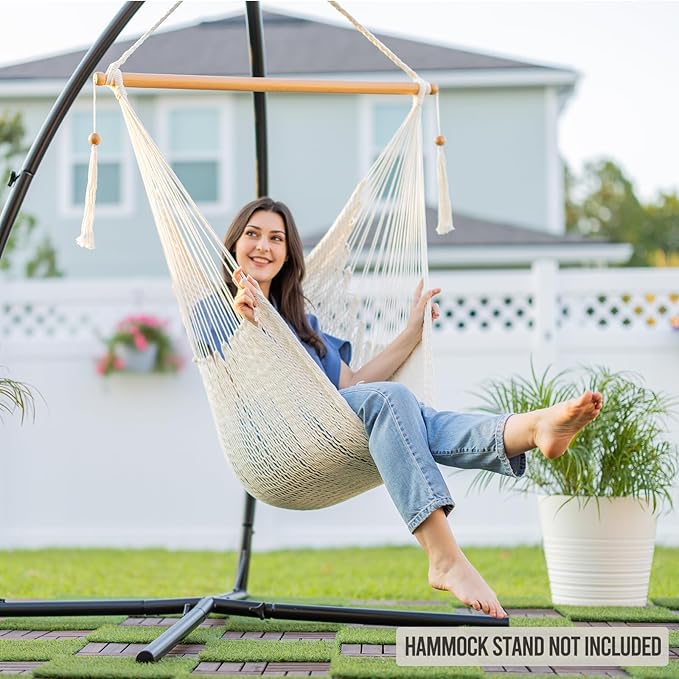JoyView Hammock Chair with Spreader Bar Caribbean Hammock Swing Chair 300 LBS...