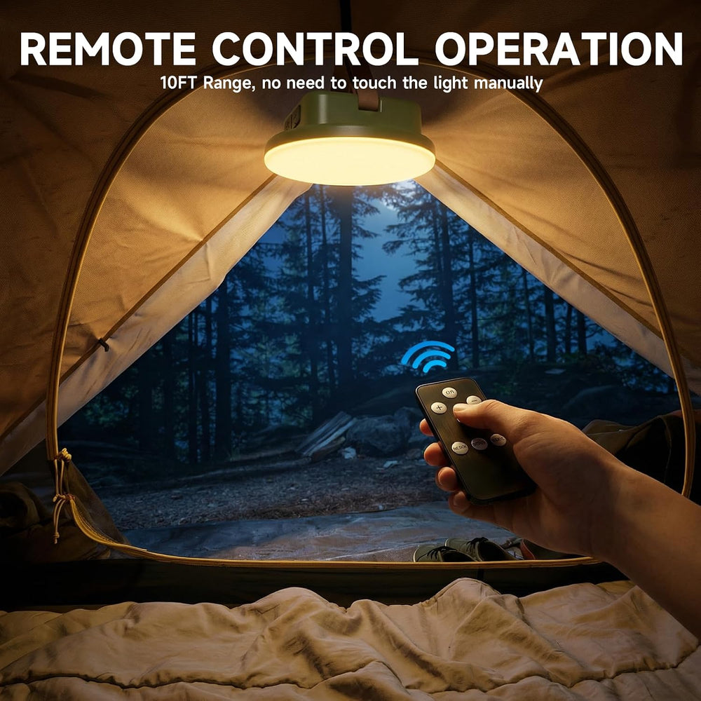 2400LM Ultra Bright Tent Light with Remote, 15000mAh Solar Camping Lantern