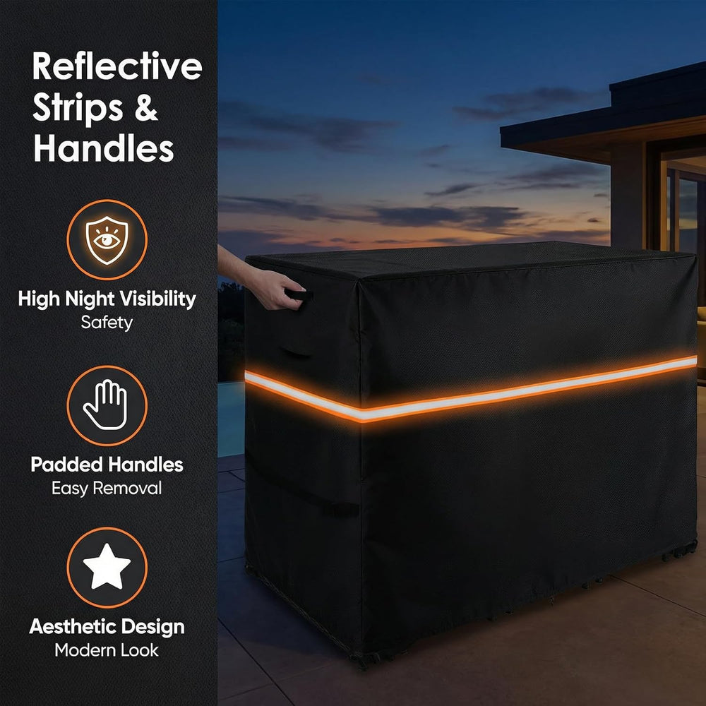 Outdoor Bar Set Cover, 41"L x 38"W x 40"H, Black