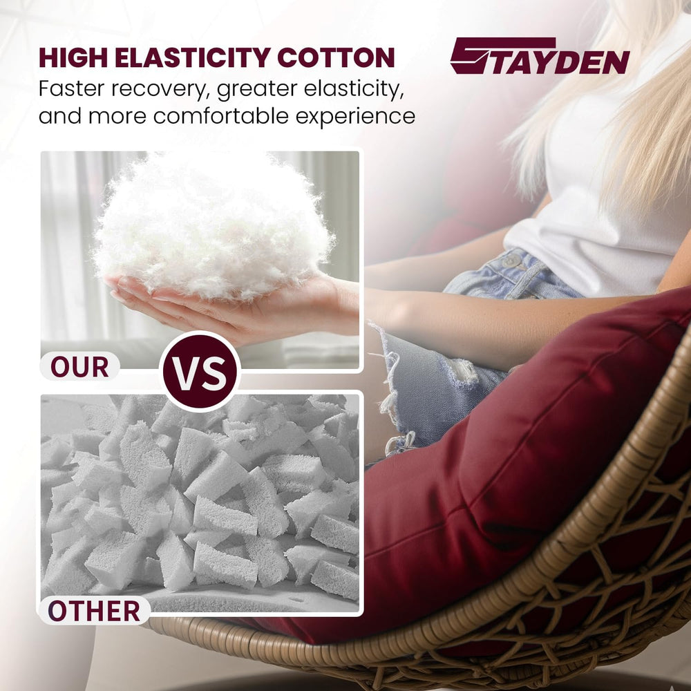 Egg Chair Cushion Replacement Outdoor Hanging Chair Cushion for Patio Furitur...