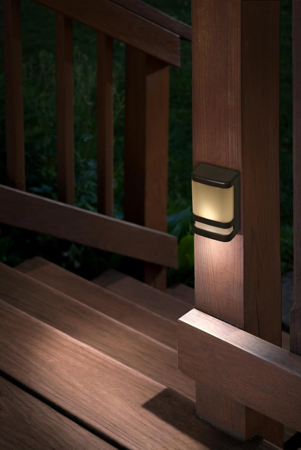 Xodus Battery Operated LED Deck & Stair Light, Motion Sensor, Black, 3 Pack