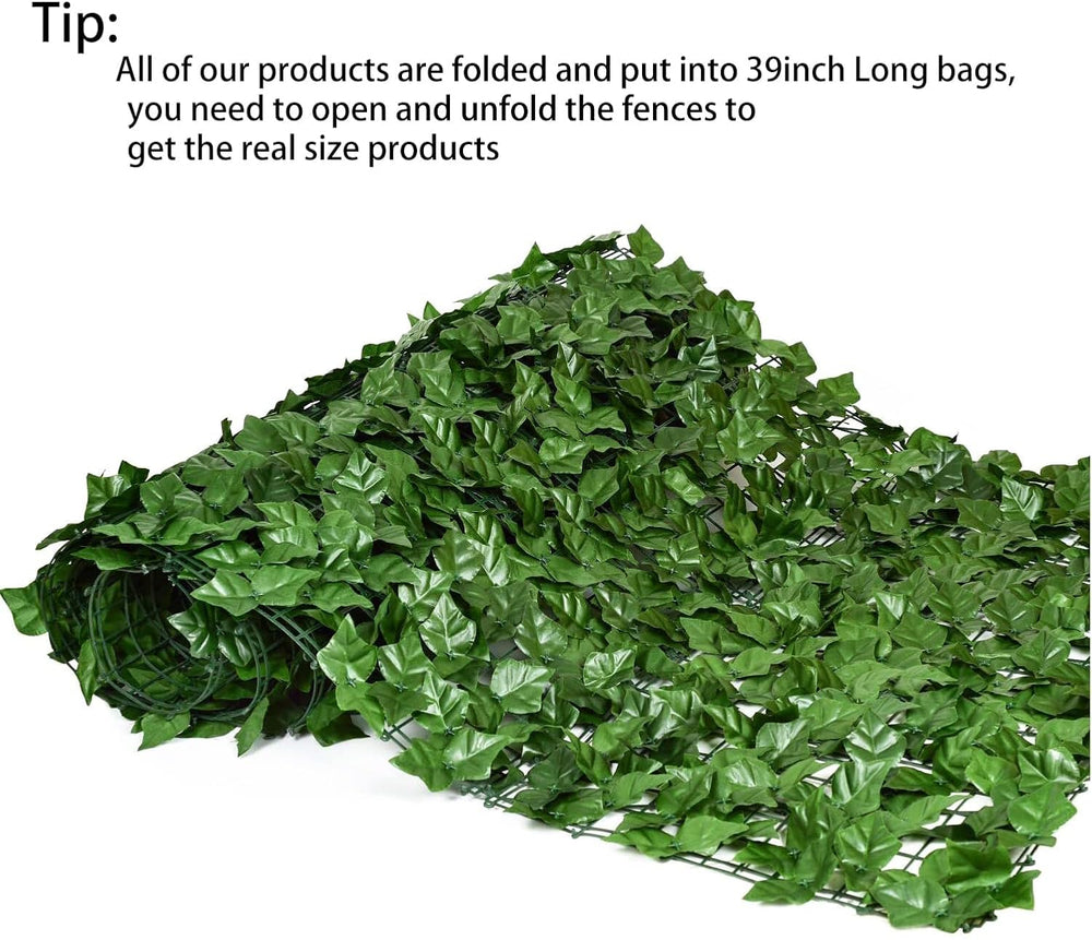 DearHouse Artificial Ivy Privacy Fence, 118x59in Artificial Hedges Fence and ...