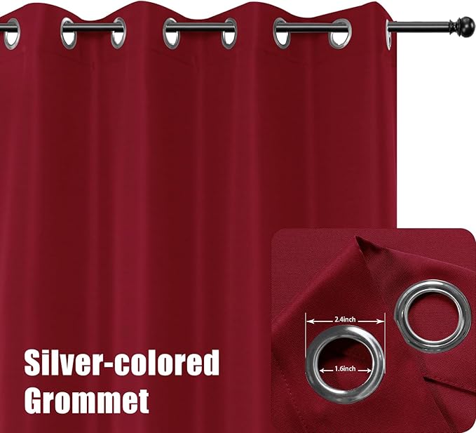 BONZER Outdoor Waterproof Curtains for Patio Privacy Grommet Light Filtering ...
