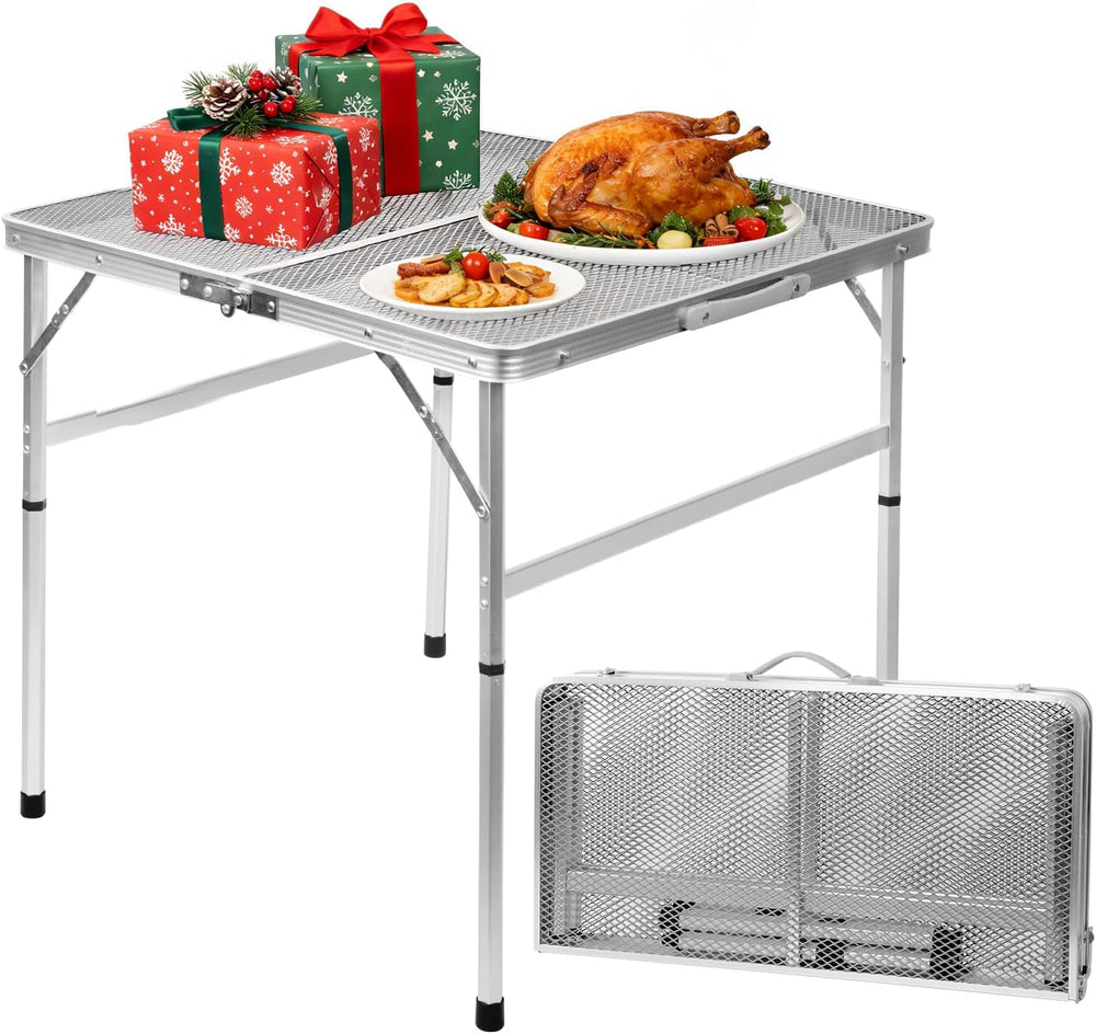 Square Folding Card Table with Adjustable Height (12" & 26"), S...
