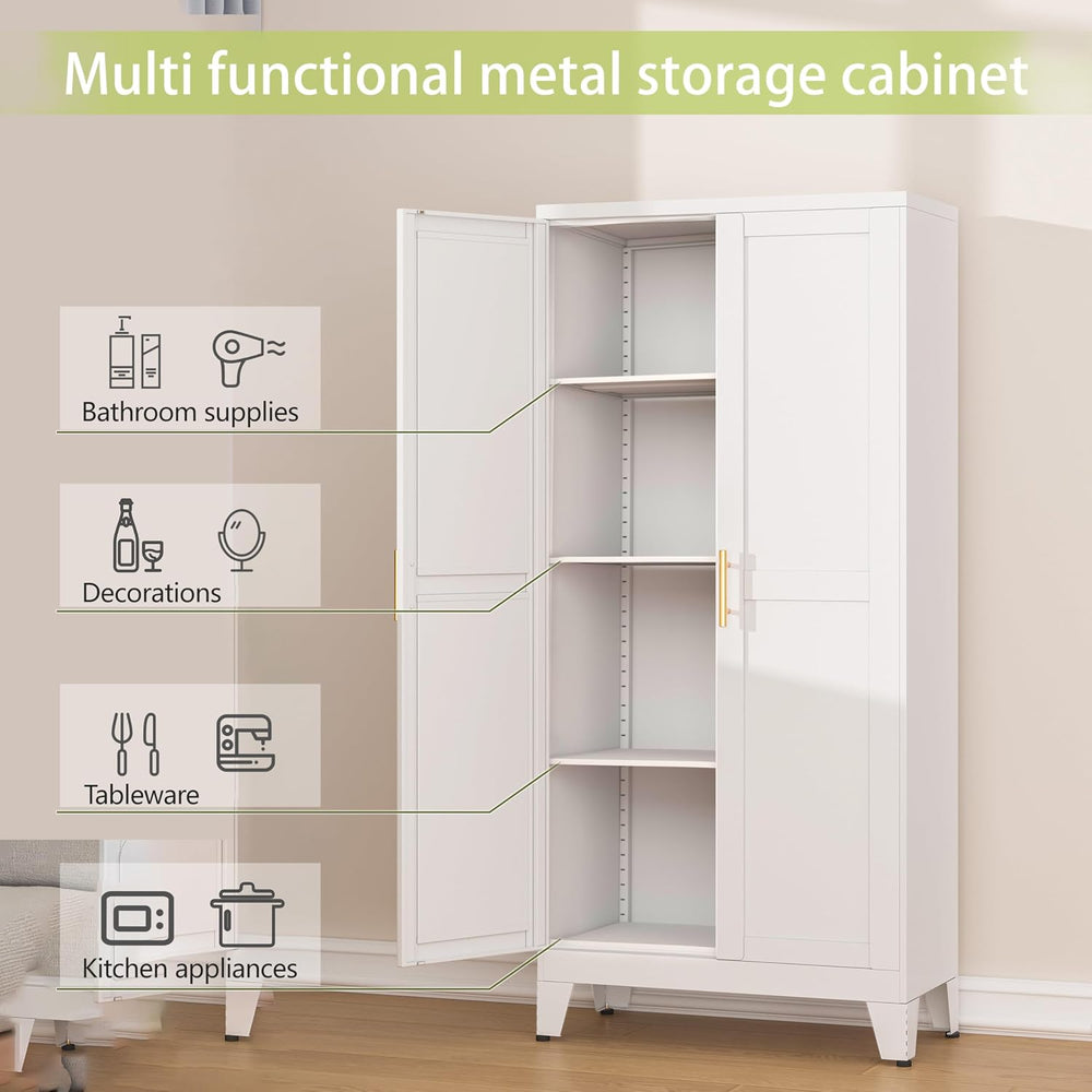 GAIOUS Metal Pantry Cabinet, Kitchen Pantry Storage Cabinets with 2 Door
