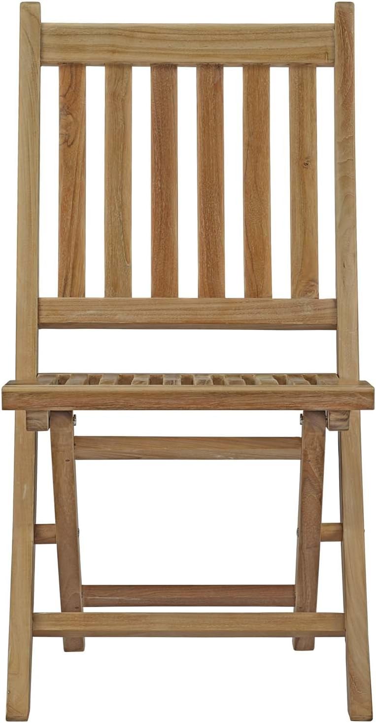 Modway EEI-2702-NAT Marina Premium Grade A Teak Wood Outdoor Patio Folding Ch...