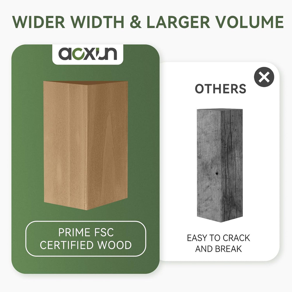 Aoxun 6x8 FT Wooden Greenhouse for Outdoors, 6MM Thick Polycarbonate Panel, W...