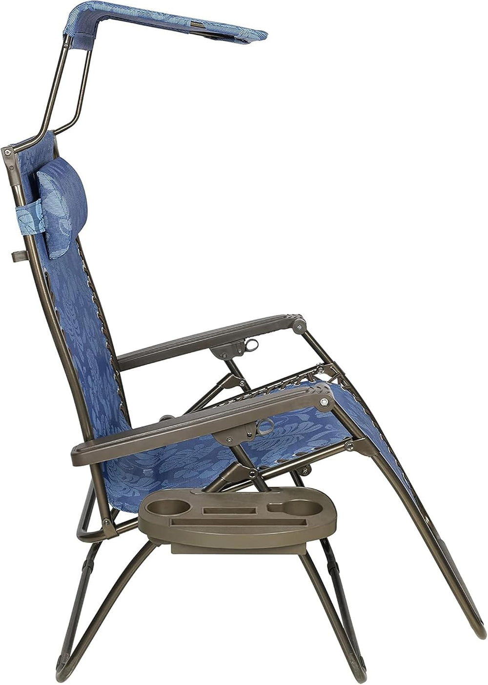 Bliss Hammocks XL Zero Gravity Lounge Chair, Blue Flower, 30" Wide